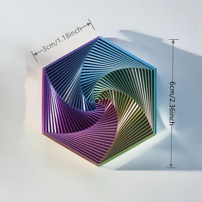 1pc Durable Plastic Fidget Hexagon Fractal 3D Printed