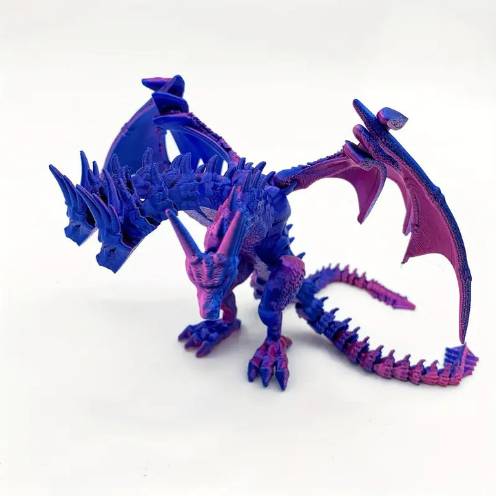 3D Printed Cool Three-Headed Dragon Multi-Color