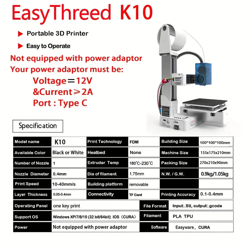 XPERIA Entry 3D Printer | PLA/TPU | Type-C