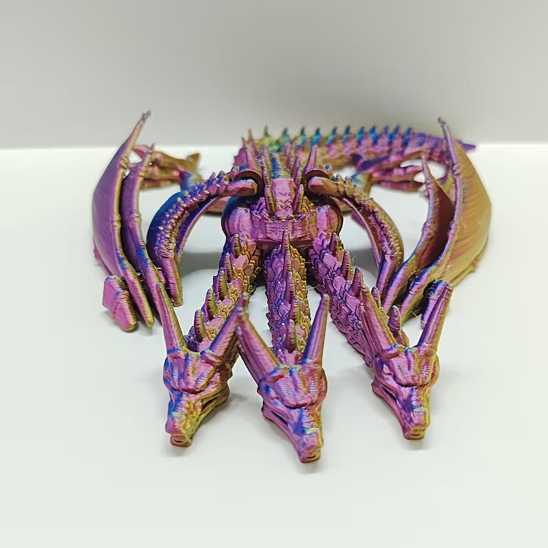 3-Headed Dragon Figurine Desk Decor