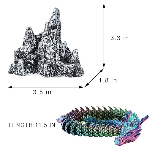 HTXJ-MF Dragon Egg Fidget Toy for Adult Mystery Egg 3D Printed Flexible Articulating Dragon