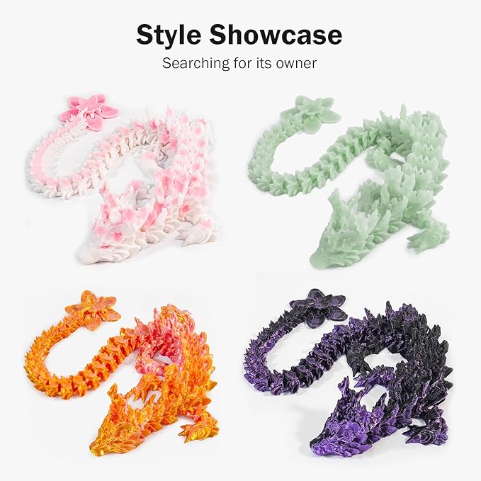 Outgoto 3D-Printed Sakura Dragon by Cinderwing3D - 11.8 Inch Fantasy Decor