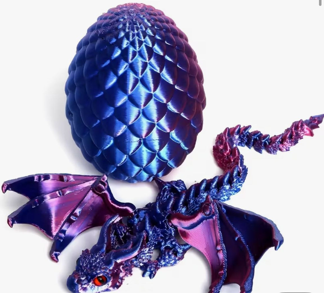 Mystic Winged Dragon with Egg – Articulated Fantasy Display Collectible