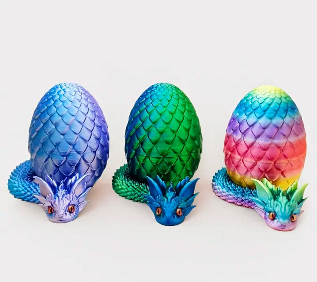 Serpent Hatchling Dragon Trio – Snake-Like Dragon Egg Set with Vibrant Color Variants