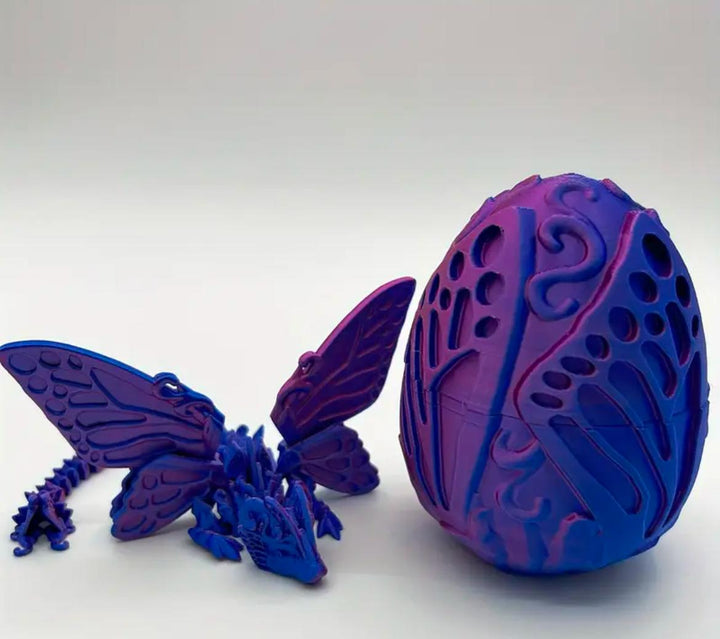 Gary Dragon with Patterned Egg – Winged Fantasy Creature Display Set