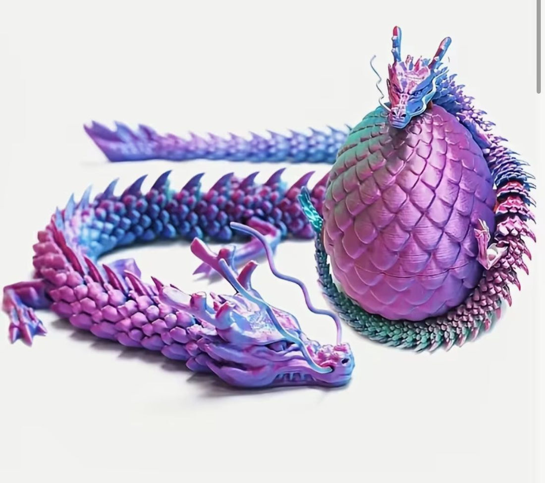Celestial DBall Dragon with Egg – Articulated Eastern Fantasy Serpent Collectible