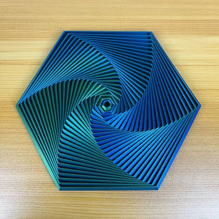1pc Durable Plastic Fidget Hexagon Fractal 3D Printed