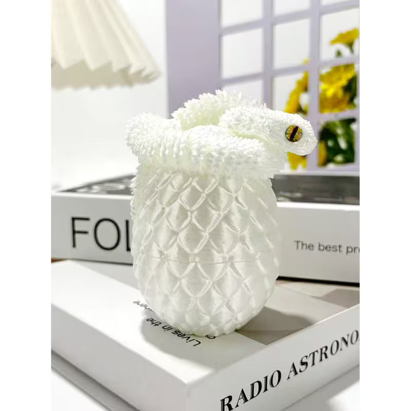 Vintage Snake & Egg Resin Figurine Set