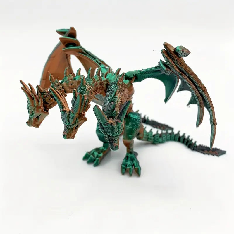 3D Printed Cool Three-Headed Dragon Multi-Color