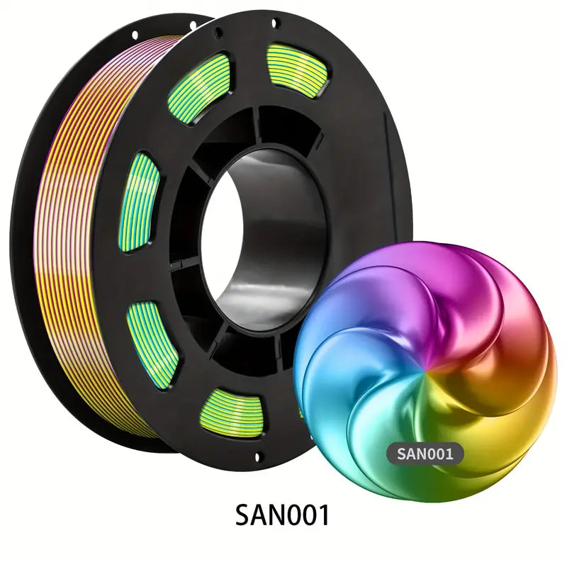 CAILAB 200g 3-in-1 PLA Filament, 1.75mm Tri-Color Spool for FDM 3D Printers