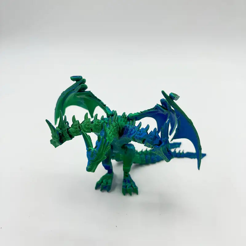 3D Printed Cool Three-Headed Dragon Multi-Color