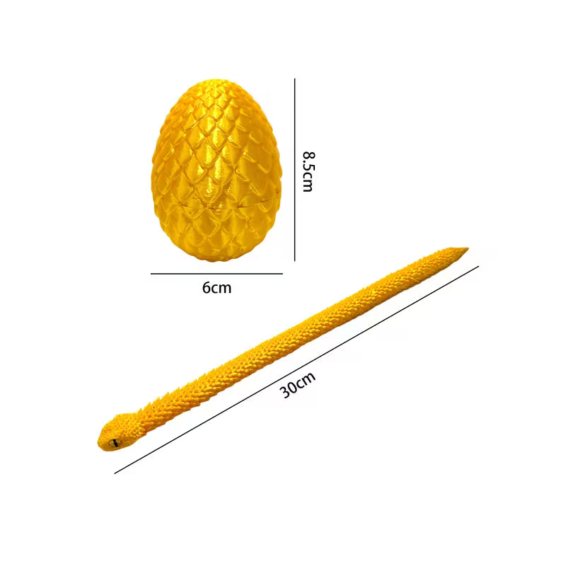 Vintage Snake & Egg Resin Figurine Set