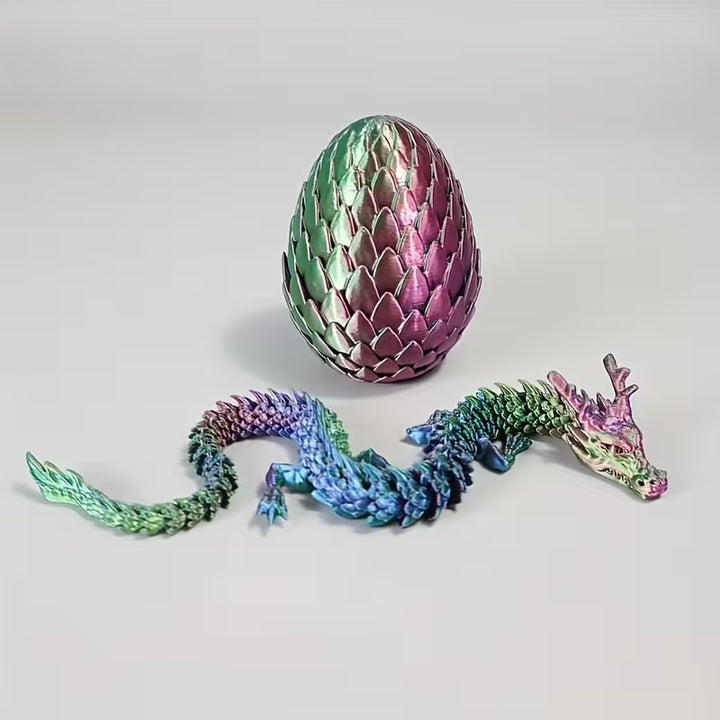 Dragon & Dragon Egg Statue Home Decor Set